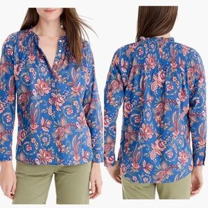 J. Crew Classic Popover Top in Liberty Flora Belle